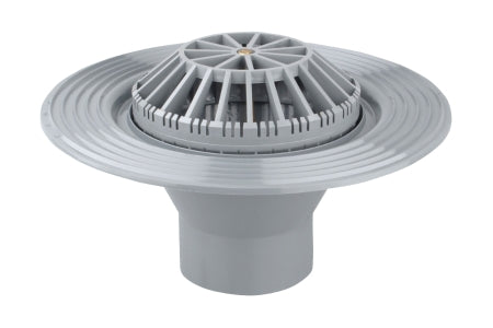 OsmaSoil 110mm Solvent Socket Domed Roof Outlet Grey 4S414G