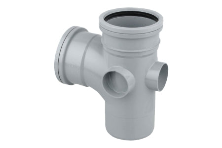 Wavin OsmaSoil S/S branch 90° 110mm grey
