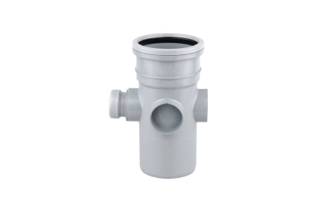 Wavin OsmaSoil S/S bossed pipe 110mm grey