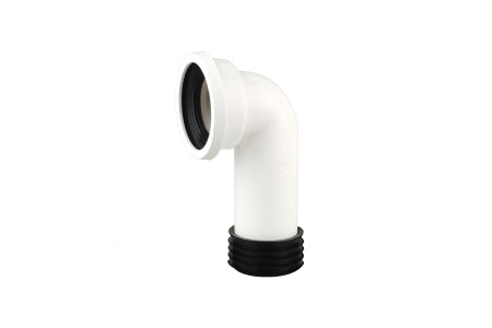 Wavin OsmaSoil easy-fit WC pan connector 90° 4" white