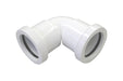 Wavin Osma Waste push-fit knuckle bend 90° 40mm white