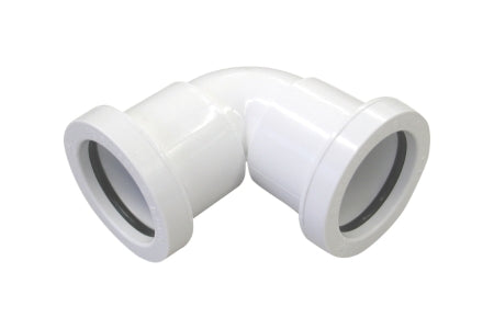 Wavin Osma Waste push-fit knuckle bend 90° 40mm white
