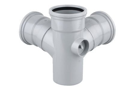 OsmaSoil 4S291G 110mm Ring-Seal Corner Branch 87.5Å™ Grey