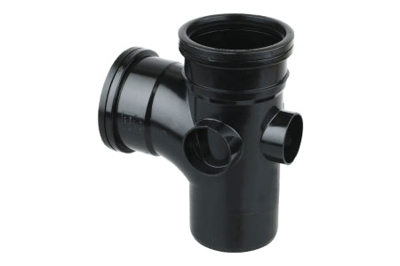 Wavin OsmaSoil S/S branch 90° 110mm black