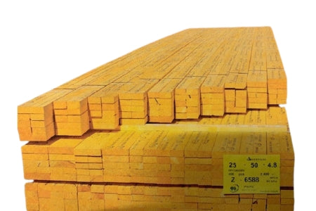 Treated Roofing Batten 25 x 50MM 4.8M BS5534