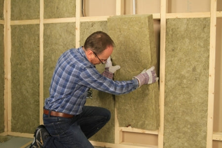 Rockwool RWA45 Semi-Rigid Acoustic Insulation Slab 100mm x 1200mm x 600mm (2.88m2 pack)