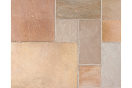 Indian Sandstone - 5 Size -Paving Project Pack - Buff Multi - 15.23m2