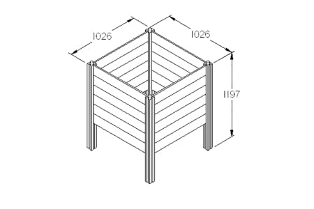 Slot Down Compost Bin Pressure Treated