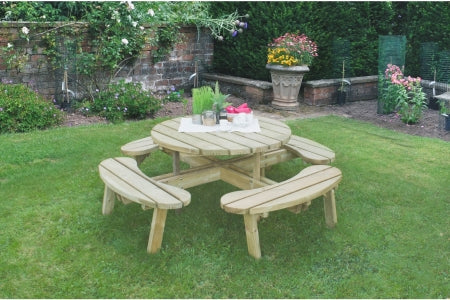 Circular Picnic Table Pressure Treated - 2060 x 720 x 2060mm