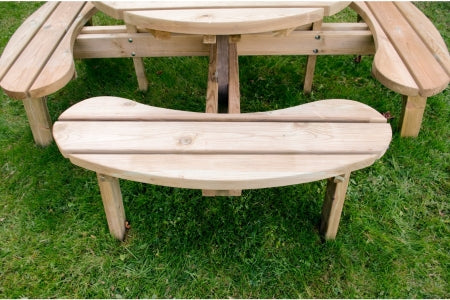 Circular Picnic Table Pressure Treated - 2060 x 720 x 2060mm