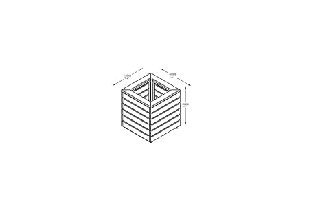 Linear Square Planter - 40 x 40