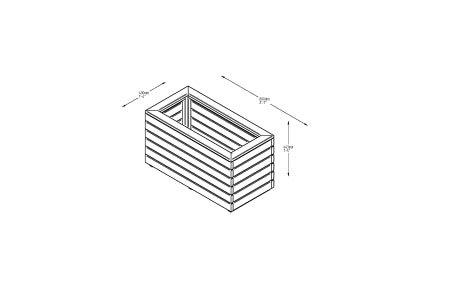 Linear Double Planter - 80 x 40