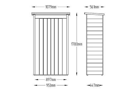 Pressure Treated Pent Tall Garden Storage