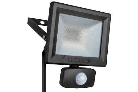 Luceco 30W LED Floodlight PIR - Black - 2400LM IP65