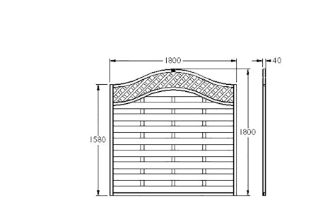 Fence Panel - Europa Prague  - 1.8m x 1.8m
