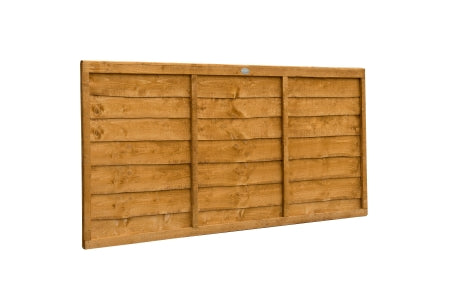 Fence Panel  - Dip Treated Overlap  - 6ft x 3ft 1.83m x 0.91m - Pack of 5