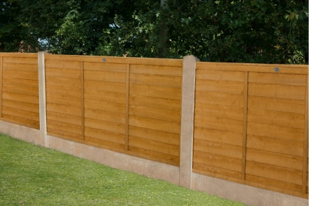 Fence Panel - Dip Treated Overlap - 6ft x 4ft 1.83m x 1.22m - Pack of 3
