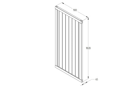 Vertical Tongue & Groove Gate - 900mm x 1830mm