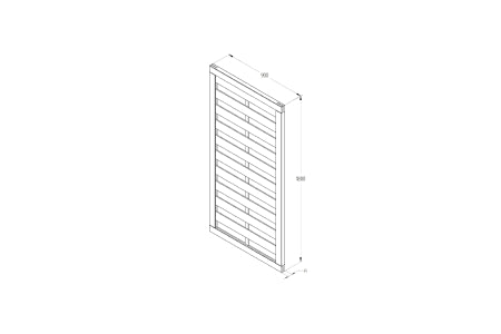 Garden Gate - Europa Plain Gate - 900mm x 1.8m