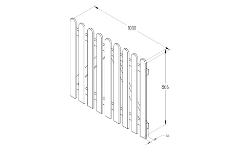Heavy Duty Pale Gate - 900mm x 1m