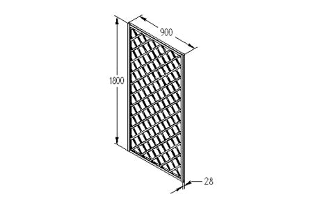 Hidcote Lattice - 180 x 90cm