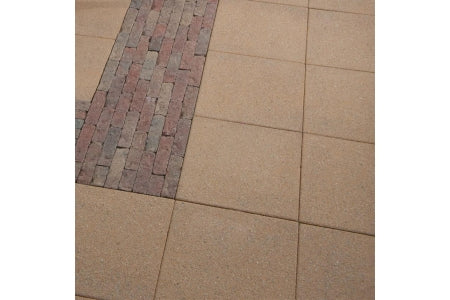 Textured Concrete Paving Slabs – Buff - 600 x 600 x 40mm - Pack of 24 - 8.6m²