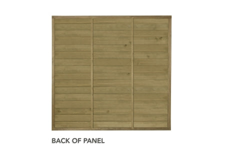 Fence Panel - Pressure Treated Horizontal Tongue and Groove - 6ft 1.83m x 1.83m - Pack of 5