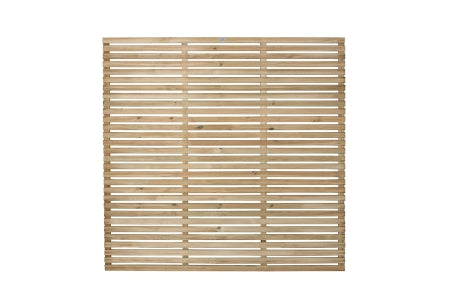 Fence Panel -  Pressure Treated Contemporary Single Slatted - 1.8m x 1.8m