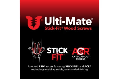 Ulti-Mate® Stick-Fit® Wood Screws 5.0 x 100mm Qty 300