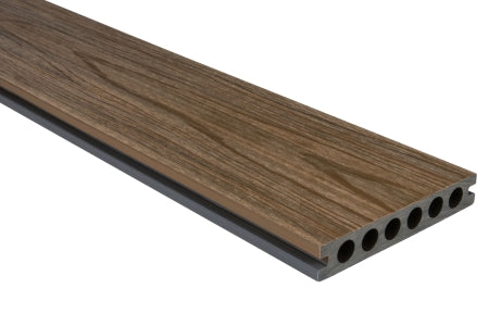 Composite Prime Hd Deck Dual Board - Oak Walnut - 22mm x 142mm x 3600mm