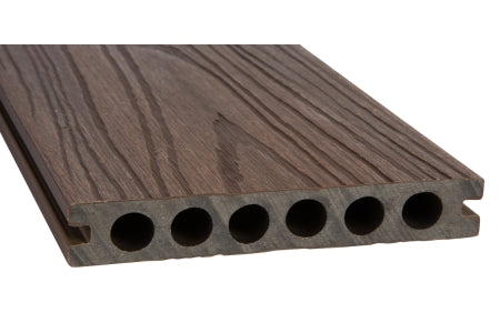 Composite Prime Hd Deck Dual Board - Oak Walnut - 22mm x 142mm x 3600mm