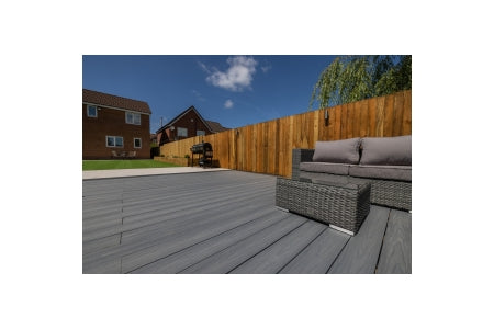 Piranha Terrafuzion Composite Decking Board  - Slate Graphite - 3600mm x 140mm x 23mm