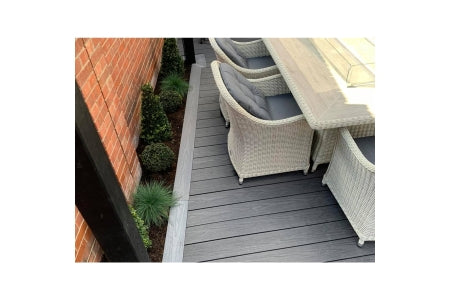 Piranha Terrafuzion Composite Decking Board  - Slate Graphite - 3600mm x 140mm x 23mm