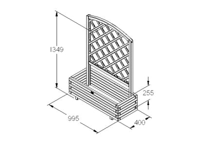 Toulouse Planter Pressure Treated - 1350 x 1000 x 400mm