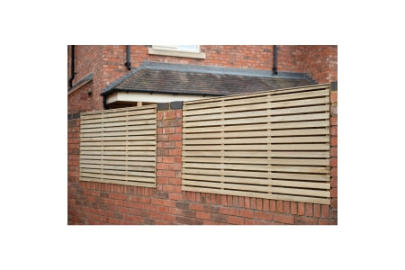 Fence Panel - Forest Garden Pressure Treated Contemporary Single Slatted - 6ft x 3ft
