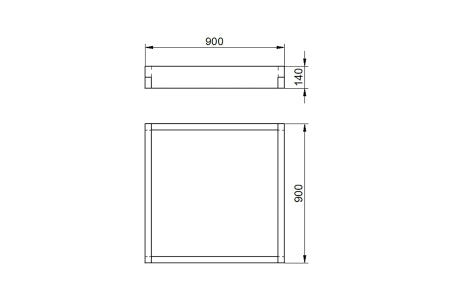 Caledonian Square Raised Bed - 90x90cm