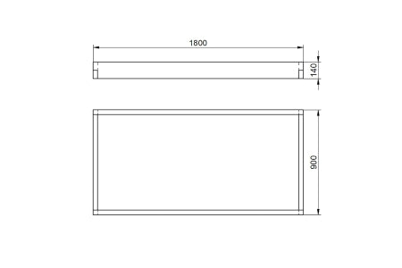 Caledonian Large Raised Bed - 90 x 180cm