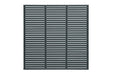 Fence Panel - Grey Painted Contemporary Single Slatted - 6ft x 6ft