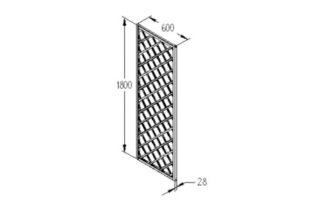 Hidcote Lattice - 180 x 60mm - Pack of 6