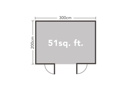 Harwood Log Cabin No Underlay - 3 x 2m