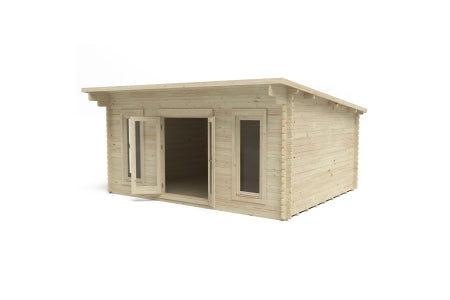 Mendip Pent Log Cabin and Underlay - 5 x 4m