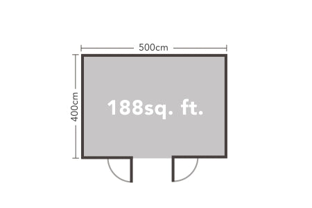 Rushock Apex Log Cabin and Underlay - 5 x 4m