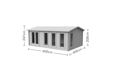 Blakedown Log Cabin No Underlay - 6 x 4m