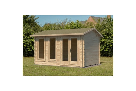 Chiltern Cabin Single Glaze and Shingles - 4 x 3m