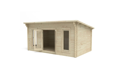 Elmley Pent Log Cabin No Underlay - 5 x 3m