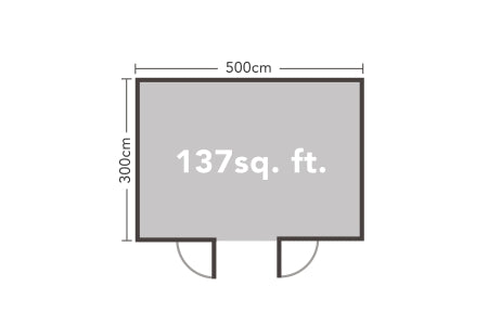 Elmley Log Cabin Underlay and Felt 34 Installed - 5 x 3m