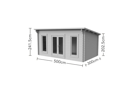 Elmley Log Cabin Underlay and Felt 34 Installed - 5 x 3m