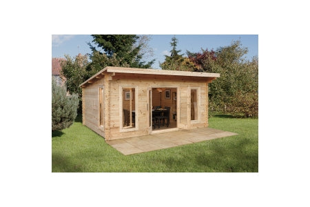 Mendip Pent Log Cabin and Underlay - 5 x 4m
