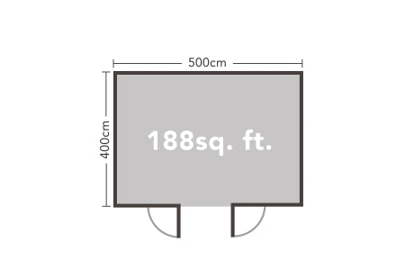 Mendip Pent Log Cabin and Underlay - 5 x 4m