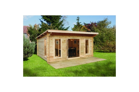 Mendip Log Cabin Underlay and Felt 34 Installed - 5 x 4m